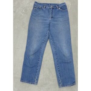 Lauren Ralph Lauren Women's Blue Denim Straight Leg Cotton Jeans Petite Size 12P